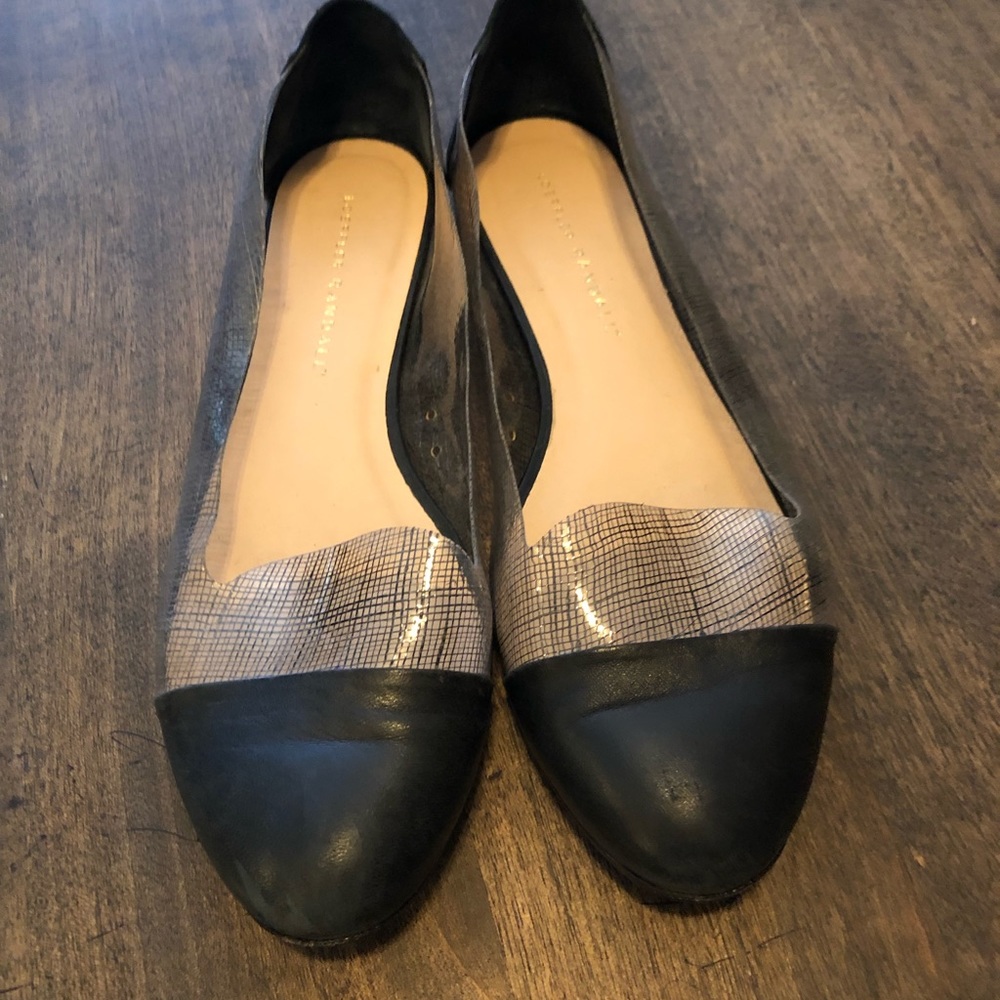 Loeffler Randall Clear/ Leather Flats